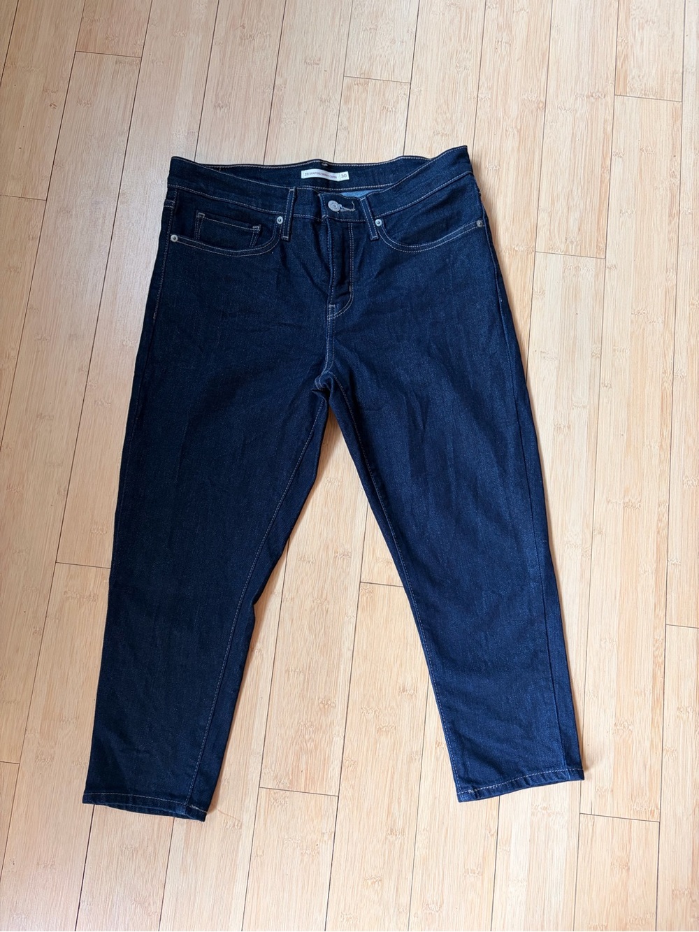 Levi's Dark Blue Cropped Ankle Jeans